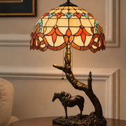 Vintage Tiffany Lamp, Handmade Desk Lamp, Floor Lamp, Stained Glass Lamp Shade, Victorian Home Decor, Gift for Mom, Handmade Home Decor