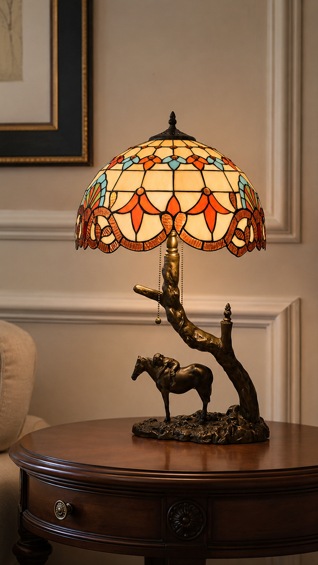 Vintage Tiffany Lamp, Handmade Desk Lamp, Floor Lamp, Stained Glass Lamp Shade, Victorian Home Decor, Gift for Mom, Handmade Home Decor
