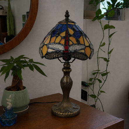 Vintage Tiffany Lamp, Handmade Desk Lamp, Floor Lamp, Stained Glass Lamp Shade, Victorian Home Decor, Gift for Mom, Handmade Home Decor
