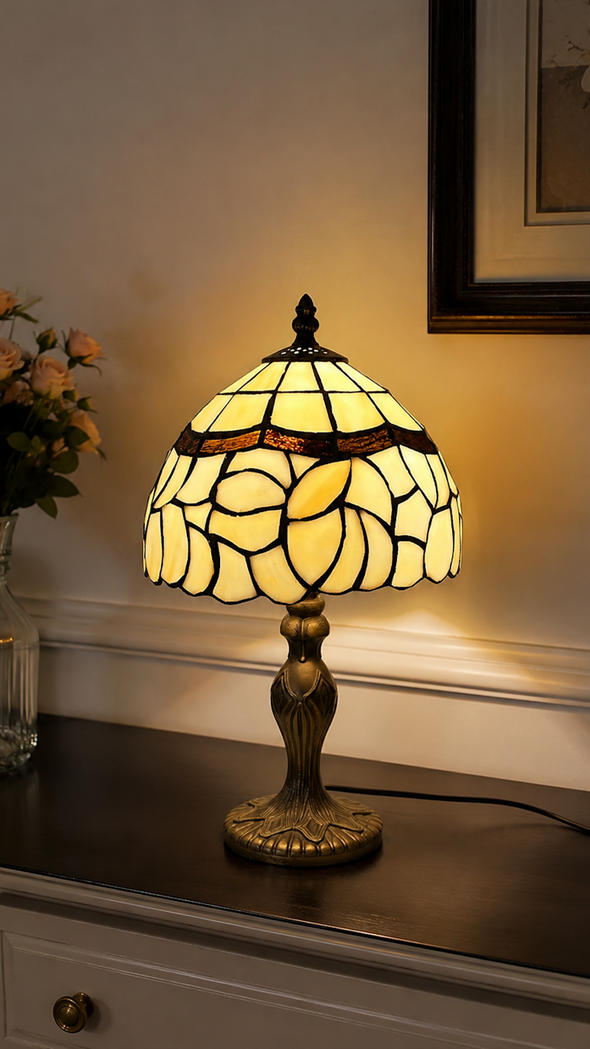 Vintage Tiffany Lamp, Handmade Desk Lamp, Floor Lamp, Stained Glass Lamp Shade, Victorian Home Decor, Gift for Mom, Handmade Home Decor