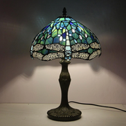 Vintage Tiffany Lamp, Handmade Table Lamp, Stained Glass Lamp Shade, Victorian Home Decor, Handmade Desk Lamp, Gift for Mom