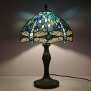 Vintage Tiffany Lamp, Handmade Table Lamp, Stained Glass Lamp Shade, Victorian Home Decor, Handmade Desk Lamp, Gift for Mom