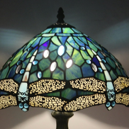 Vintage Tiffany Lamp, Handmade Table Lamp, Stained Glass Lamp Shade, Victorian Home Decor, Handmade Desk Lamp, Gift for Mom