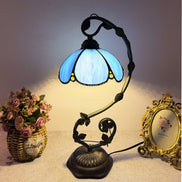 Vintage Tiffany Lamp, Handmade Desk Lamp, Floor Lamp, Stained Glass Lamp Shade, Victorian Home Decor, Gift for Mom, Handmade Home Decor