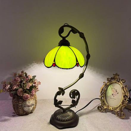 Vintage Tiffany Lamp, Handmade Desk Lamp, Floor Lamp, Stained Glass Lamp Shade, Victorian Home Decor, Gift for Mom, Handmade Home Decor
