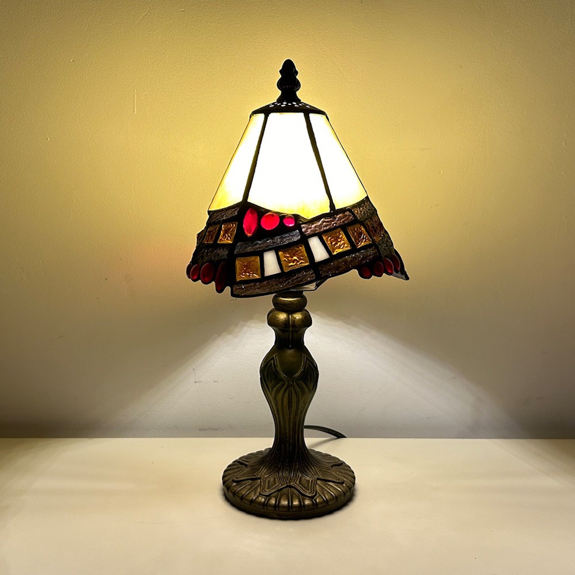 Vintage Tiffany Lamp, Handmade Desk Lamp, Floor Lamp, Stained Glass Lamp Shade, Victorian Home Decor, Gift for Mom, Handmade Home Decor