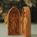 Sacred Heart of Jesus and Immaculate Heart of Mary Catholic Diptych Wood Art Religious Gift for Home Altar Prayer Room Christian Decor