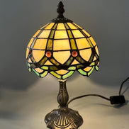 Floral Tiffany Table Lamp, Home Decor, Handmade Antique Lighting, Flower Tiffany lamp