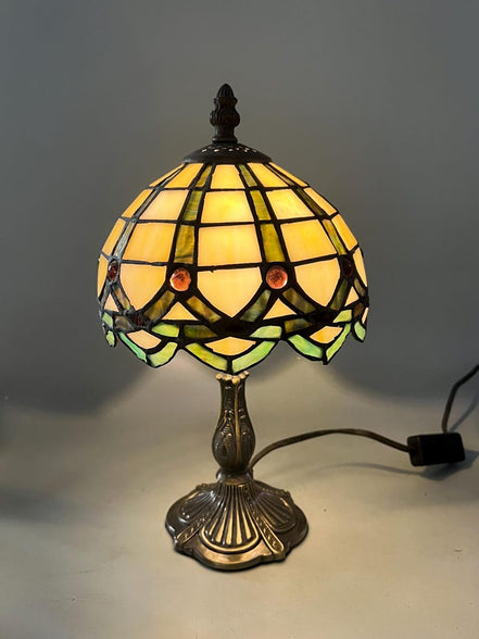 Floral Tiffany Table Lamp, Home Decor, Handmade Antique Lighting, Flower Tiffany lamp