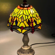 Dragonfly Tiffany Table Lamp, Home Decor, Handmade Antique Lighting, 8” Animal Tiffany lamp
