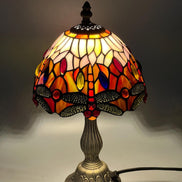 Dragonfly Tiffany Table Lamp, Home Decor, Handmade Antique Lighting, 8” Animal Tiffany lamp