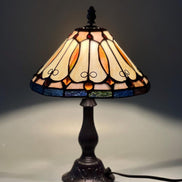 Floral Tiffany Table Lamp, Home Decor, Handmade Antique Lighting, Flower Tiffany lamp