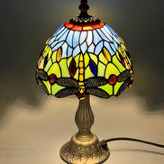 Dragonfly Tiffany Table Lamp, Home Decor, Handmade Antique Lighting, 8” Animal Tiffany lamp
