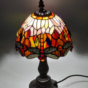 Dragonfly Tiffany Table Lamp, Home Decor, Handmade Antique Lighting, 8” Animal Tiffany lamp