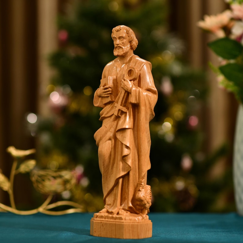 St. Peter Statue Figurine Religious Decoration Religious Catholic Statue Religious Gifts Christian Art Catholic Gifts Prayer Supplies