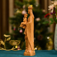 Virgin Mary with Baby Jesus Wooden Statue | Catholic Home Decor | Religious Gift | Handmade Christian Art Home Decor Christian Gifts Ideas