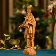Virgin Mary with Baby Jesus Wooden Statue | Catholic Home Decor | Religious Gift | Handmade Christian Art Home Decor Christian Gifts Ideas