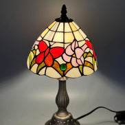Floral Tiffany Table Lamp, Home Decor, Handmade Antique Lighting, Flower Tiffany lamp