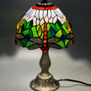 Dragonfly Tiffany Table Lamp, Home Decor, Handmade Antique Lighting, 8” Animal Tiffany lamp