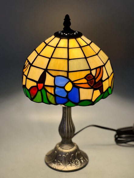 Floral Tiffany Table Lamp, Home Decor, Handmade Antique Lighting, Flower Tiffany lamp