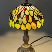 Floral Tiffany Table Lamp, Home Decor, Handmade Antique Lighting, Flower Tiffany lamp