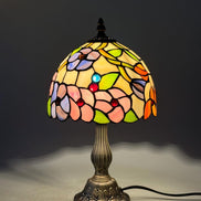 Floral Tiffany Table Lamp, Home Decor, Handmade Antique Lighting, Flower Tiffany lamp