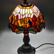 Floral Tiffany Table Lamp, Home Decor, Handmade Antique Lighting, Flower Tiffany lamp