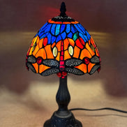 Dragonfly Tiffany Table Lamp, Home Decor, Handmade Antique Lighting, 8” Animal Tiffany lamp