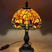 Dragonfly Tiffany Table Lamp, Home Decor, Handmade Antique Lighting, 8” Animal Tiffany lamp