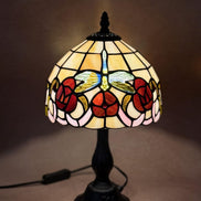 Dragonfly Tiffany Table Lamp, Home Decor, Handmade Antique Lighting, 8” Animal Tiffany lamp