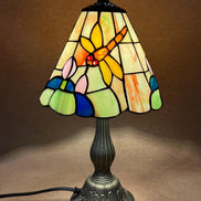 Dragonfly Tiffany Table Lamp, Home Decor, Handmade Antique Lighting, 8” Animal Tiffany lamp