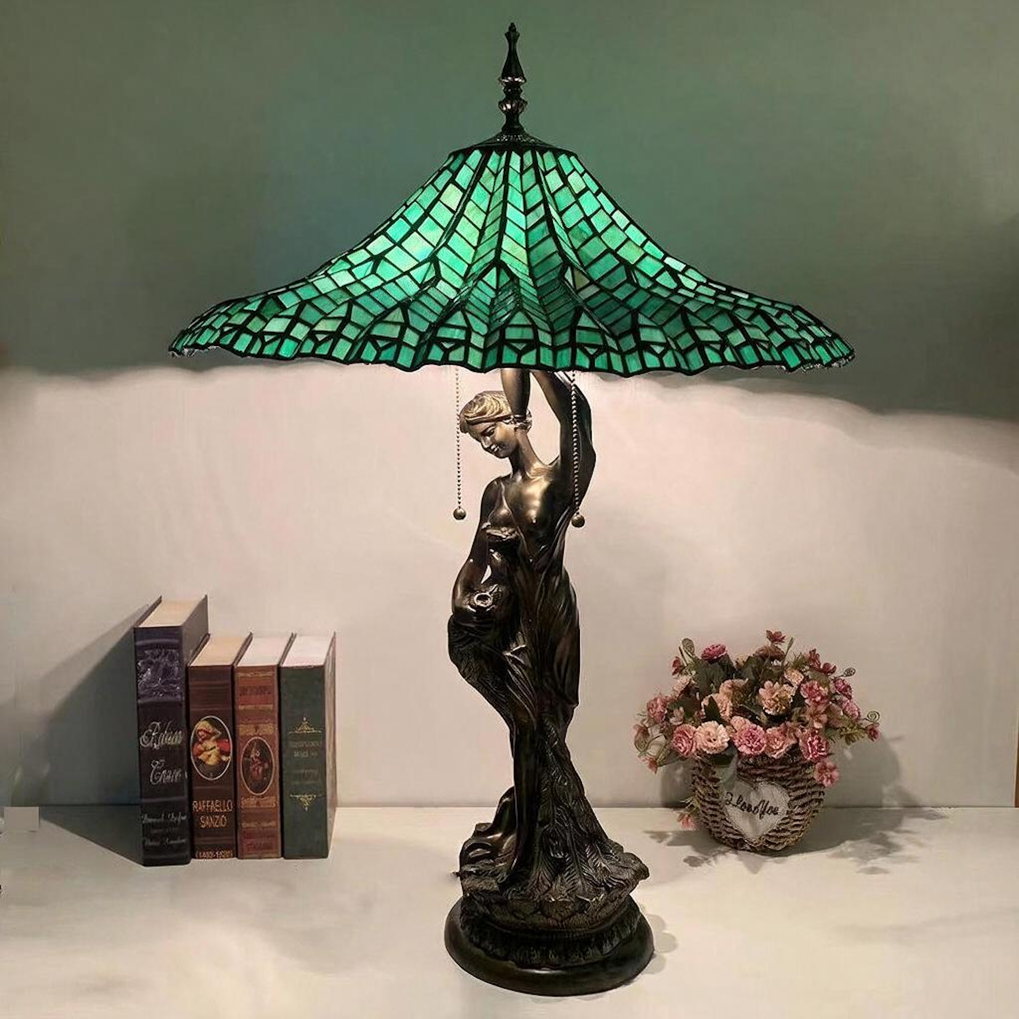 Victorian Lampshade Great for Home Decor, Handmade Table Lamp Gift for Mom