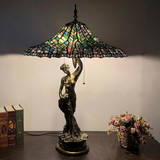 Victorian Lampshade Great for Home Decor, Handmade Table Lamp Gift for Mom