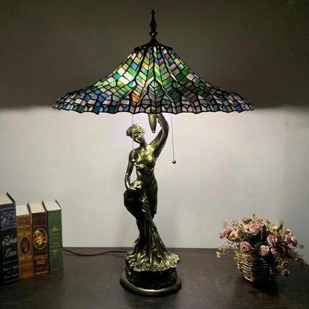 Victorian Lampshade Great for Home Decor, Handmade Table Lamp Gift for Mom