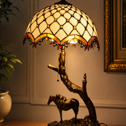 Vintage Tiffany Lamp, Handmade Desk Lamp, Floor Lamp, Stained Glass Lamp Shade, Victorian Home Decor, Gift for Mom, Handmade Home Decor