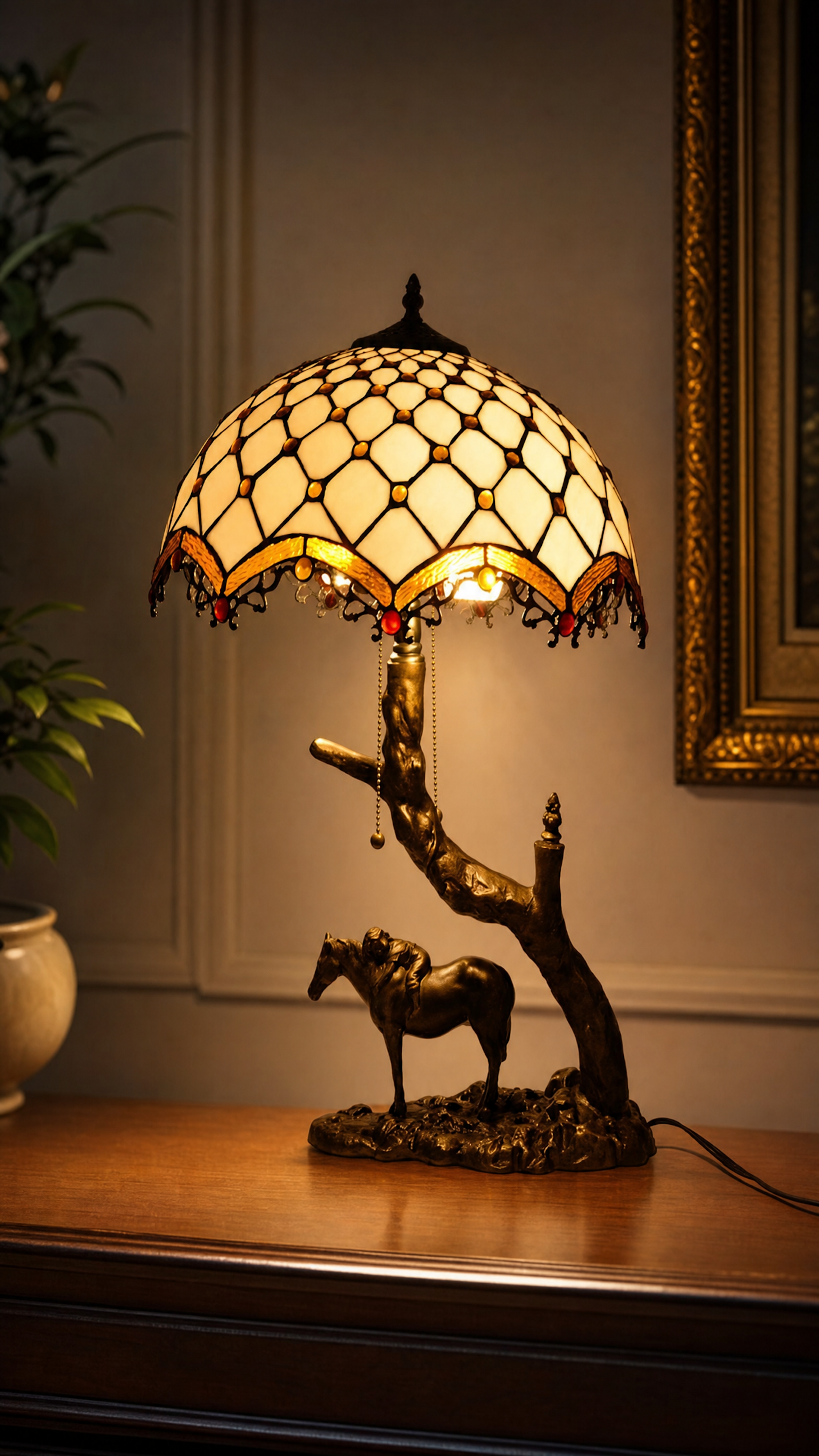 Vintage Tiffany Lamp, Handmade Desk Lamp, Floor Lamp, Stained Glass Lamp Shade, Victorian Home Decor, Gift for Mom, Handmade Home Decor